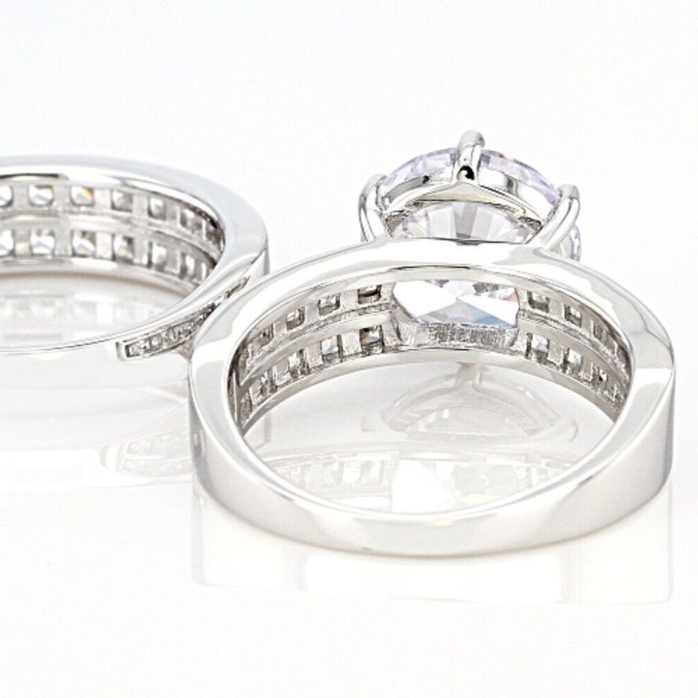 Bella Luce 9.25ctw Rhodium Over .925 Sterling Silver Ring With Band Size 8 EUC - Picture 4 of 9